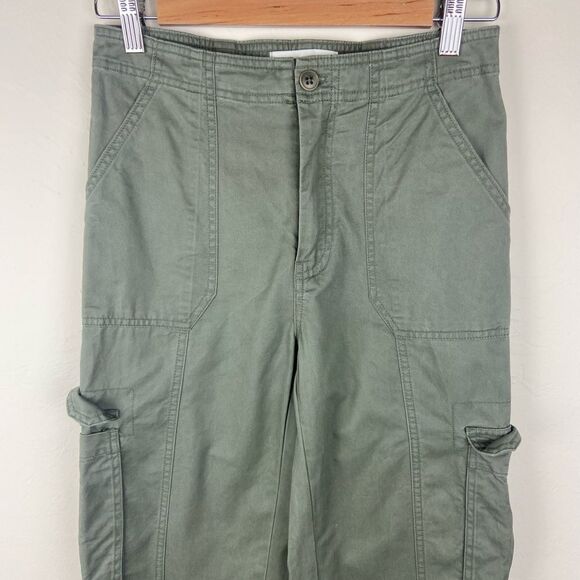 Abercrombie & Fitch Curve Love Relaxed Cargo Pant - Army Green - Picture 4 of 8